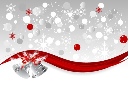 Abstract background with silver bellsのイラスト素材