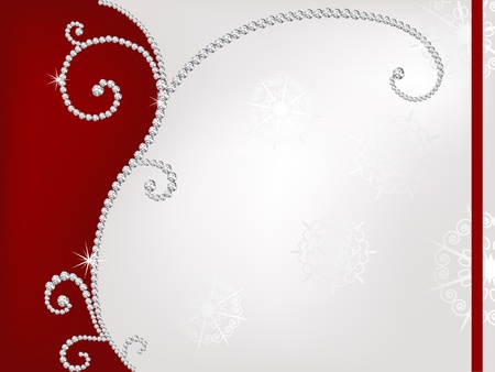 Red and grey christmas background with diamondsのイラスト素材