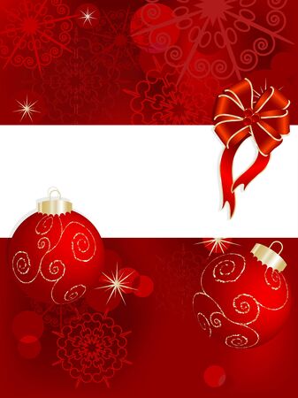 Abstract christmas background with red ballsのイラスト素材