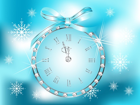 New year clock in globeのイラスト素材