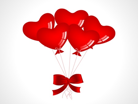 Valentine background with balloons and bowのイラスト素材