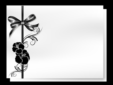 Abstract floral background with black hibiscusのイラスト素材