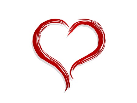 Abstract red heart - vector illustrationのイラスト素材