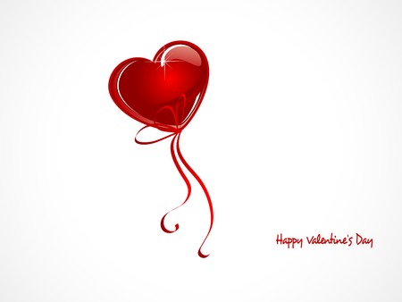 Valentine background with balloon and bowのイラスト素材