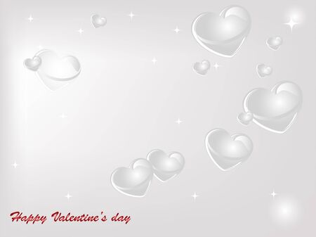 Abstract valentine pattern with grey heartsのイラスト素材