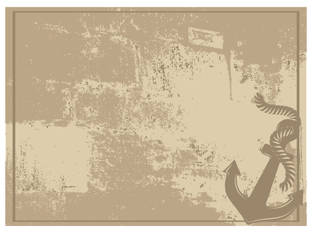 Silhouette of anchor on vintage backdropのイラスト素材