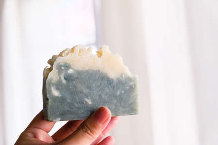 Organic handmade soap to cleanse your body, wash your handsの写真素材