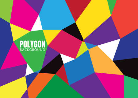 Polygon background with colorful. Wallpaper or banner.のイラスト素材