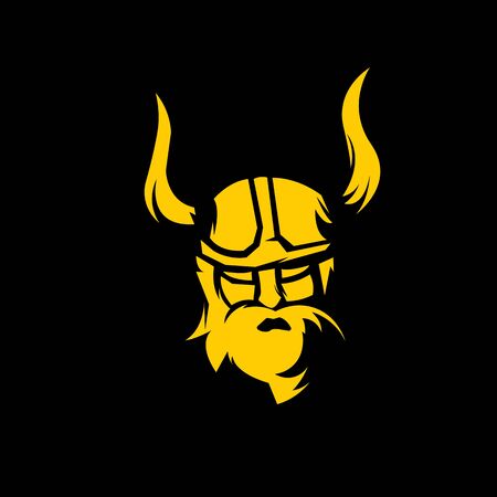 Viking mascot logo design with modern illustration concept style for badge, emblem and t shirt printing. Angry Viking illustration for sport and e-sport team.のイラスト素材