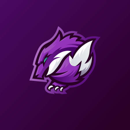 Fox mascot logo design vector with modern illustration concept style for badge, emblem and t shirt...