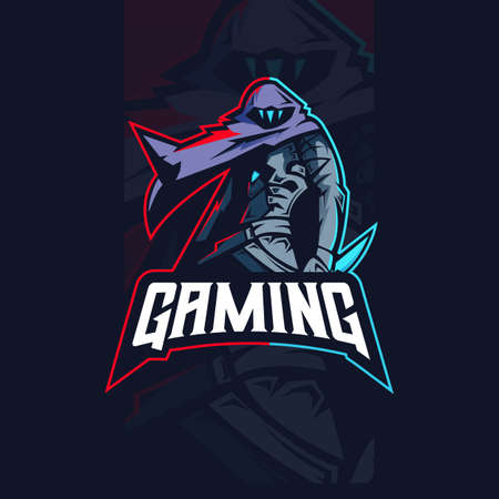 valorant gaming character mascot design of omen. mascot logo for esport, gaming, streamerのイラスト素材