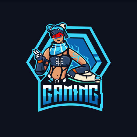 Lifeline e-Sport Mascot Logo Design Illustration Vectorのイラスト素材