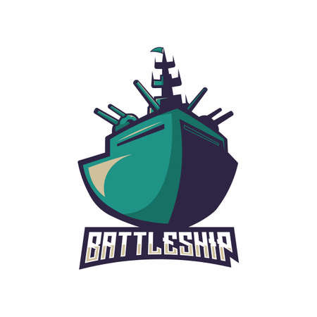Battleship team vector logo concept isolated on white backgroundのイラスト素材