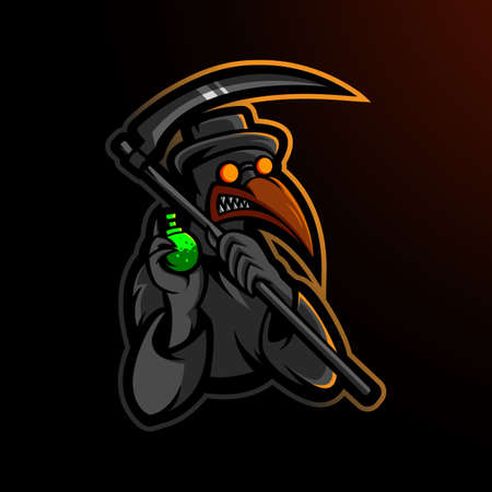 Doctor Plague Mascot Logo Design Illustration Vectorのイラスト素材