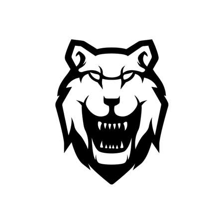 Wolf mascot  silhouette versionのイラスト素材