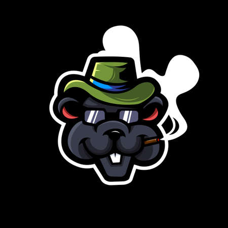 Rat Mascot  Design Illustration Vectorのイラスト素材