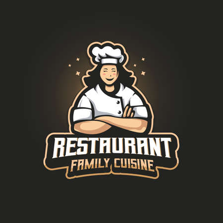 detailed chef restaurant design templateのイラスト素材