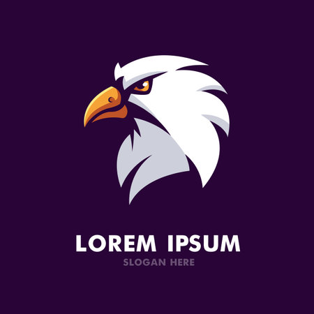 Awesome Eagle logo design vector with modern illustration concept style for badge, emblem, sport, business, gaming or esportsのイラスト素材