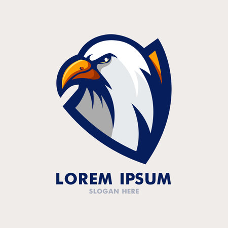 Awesome Eagle logo design vector with modern illustration concept style for badge, emblem, sport, business, gaming or esportsのイラスト素材