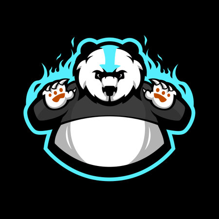 Panda Mascot Logo for Gaming, Sports, eSport, Team, Clubのイラスト素材