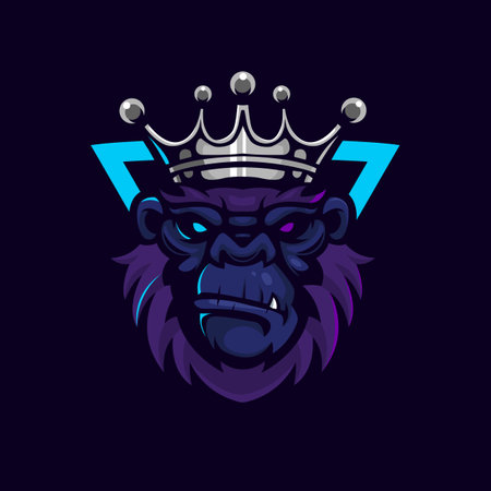 King kong mascot logo design illustration vectorのイラスト素材