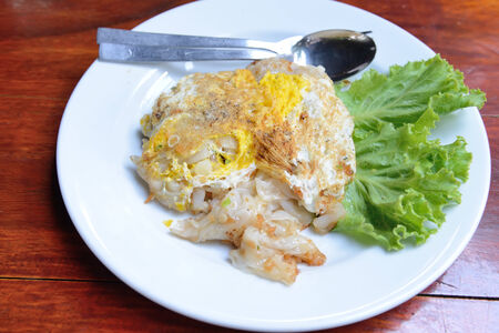 Pad Thai with eggの写真素材