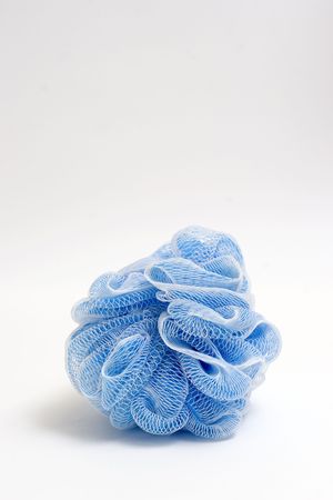SPA Items - isolated blue Loofahの写真素材