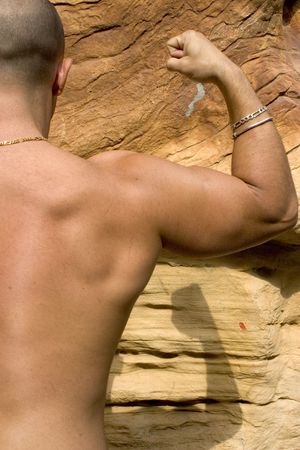 A male body builderの写真素材