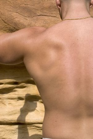 A male body builder back