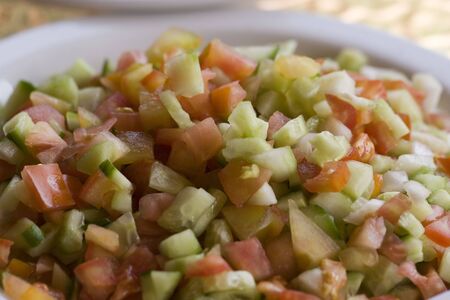 chopped salad の写真素材