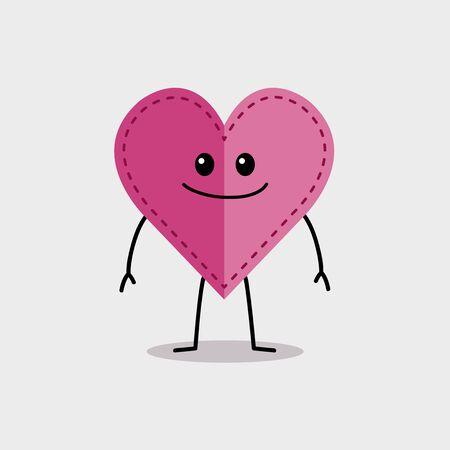 Stitched Heart Characterのイラスト素材