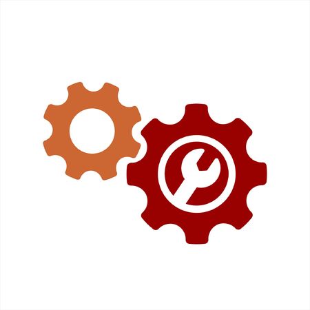colorful gear illustrationのイラスト素材