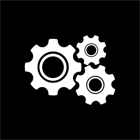 gear mechanism and settings vector iconのイラスト素材
