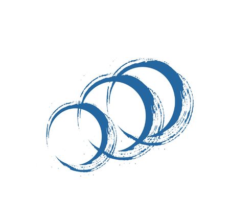 blue water wind aqua logo and iconのイラスト素材
