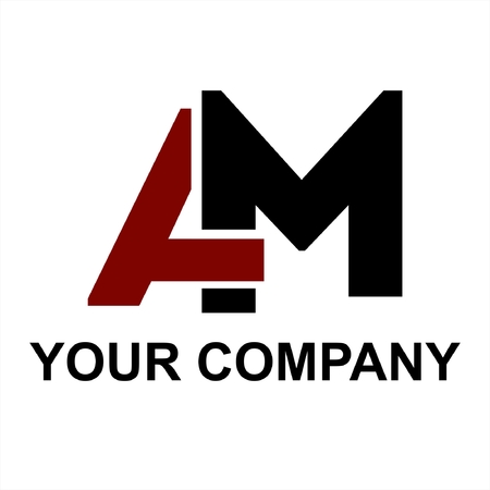 AM, MA initials letter company logoのイラスト素材