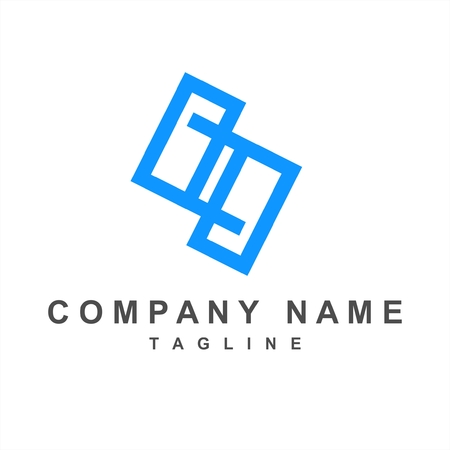 simple geometric line art s, pp, psp initials company logoのイラスト素材