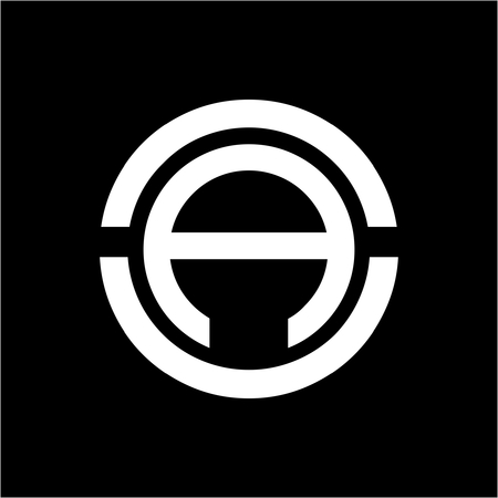 AO, OA, AUN, NAU initials geometric company logoのイラスト素材
