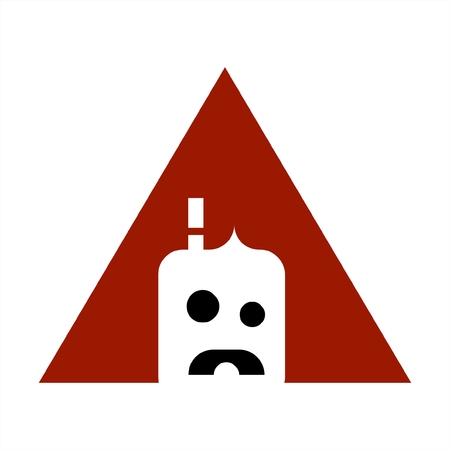 simple red A initials character icon and company logoのイラスト素材