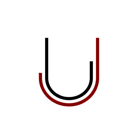 simple u, ujj, jj, ull, ll initials line art geometric company logoのイラスト素材