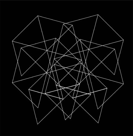 triangle hexagonal NETWORK shape for wallpaper and abstract backgroundのイラスト素材