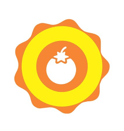 simple O initial organic fruit and vegetableのイラスト素材