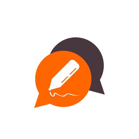 simple memo and pen button icon and logo vectorのイラスト素材