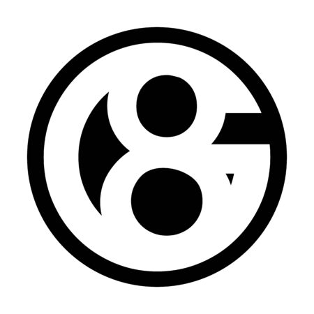 G8 initial lettering geometrical logo