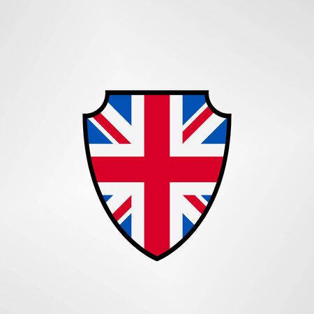 Shield flag of England vector logo and iconのイラスト素材