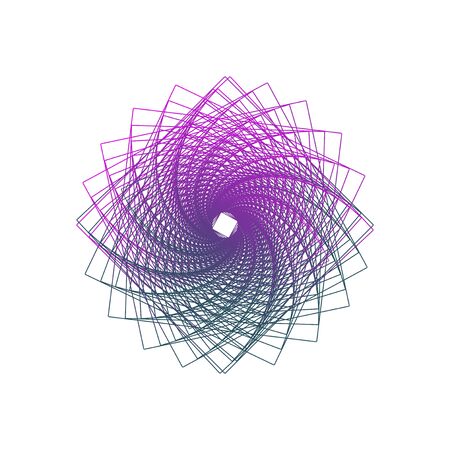 set abstract geometrical circular line multiple space ring background and wallpaperのイラスト素材