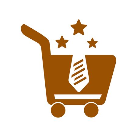 star seller e commerce cart or basket icon and vector logoのイラスト素材