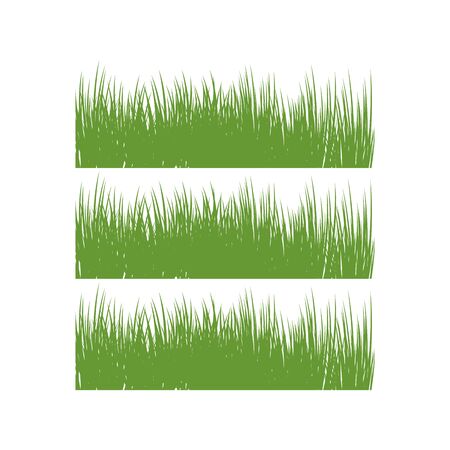 grass field set icon and vector illustrationのイラスト素材
