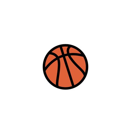 simple basket ball logo and vector iconのイラスト素材