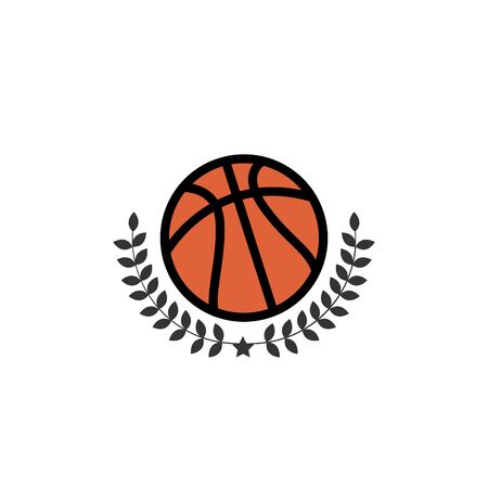 basket ball team match competition logo and vector iconのイラスト素材