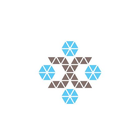 X, CC. WM polygonal diamond symbol logo and vector iconのイラスト素材